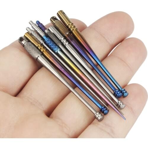 2pcs/set Titanium Toothpick Earpick Set Titanium Ear Spoon Outdoor Pocket Tool Multifunctional