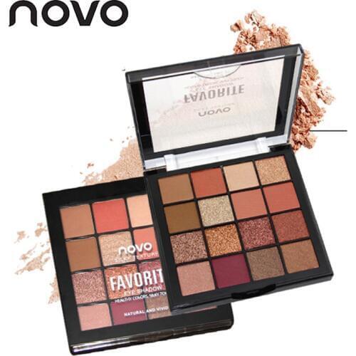 NOVO 16 Colors N Matte Glitter Eyeshadow Palette Set Makeup Eye Shadow Powder Pallete Make Up Pigment Beauty Cosmetic