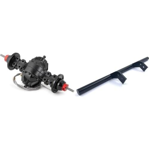 Front/Rear Medium Differential Axle Built-In Gear With RC Truck Metal Rear Bumper, For 1/14 Tamiya RC Benz Man Scania