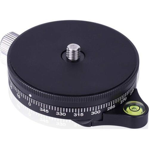 Camera Pan Base With Arca Swiss Style Plate, 0.95Cm Screw Aluminum Panoramic Ball Tripod Head With Bubble Level, Load Capacity