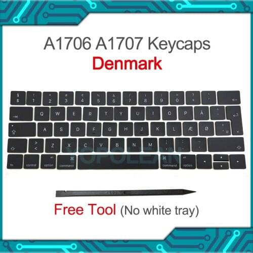 New Denmark Danish Keyboard keys Key cap keycaps For Macbook Pro Retina 13" 15" A1706 A1707 Late 2016 Mid 2017
