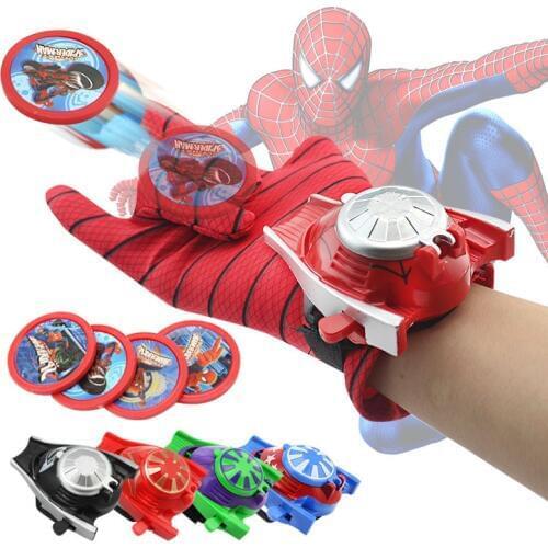 Marvel Avengers Toy Super Hero Glove Launcher Props Captain America Spiderman Hulk Ironman Cosplay Cool Gift Launcher For Kids