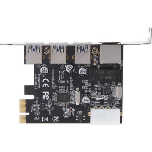 1000M Gigabit Ethernet Network Card PCI-E Multi I/O Controller USB3.0 3 Ports