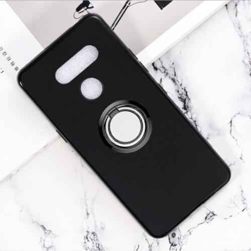 For LG G6 Plus K30 2019 Q9 One Q70 K50s K50 K40s K40 G8s G8X G8 ThinQ Velvet 2 Pro Back Ring Holder Bracket Cover Silicone Case