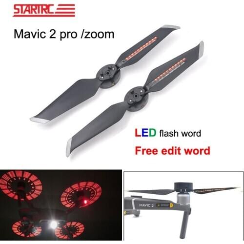 STARTRC DJI Mavic 2 pro LED Flash Word Propeller can programmable pattern paddle Quick-Releas For DJI Mavic 2 zoom Drone parts