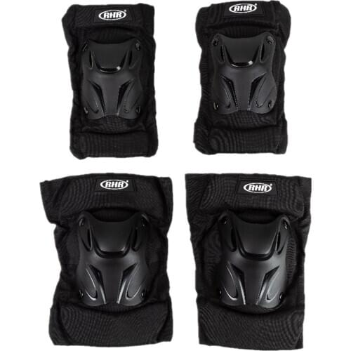 Motorcycle Elbow Knee Pads Protector High-impact Support Safety Bike Cycling Skateboard Motocross Protective Gear Black