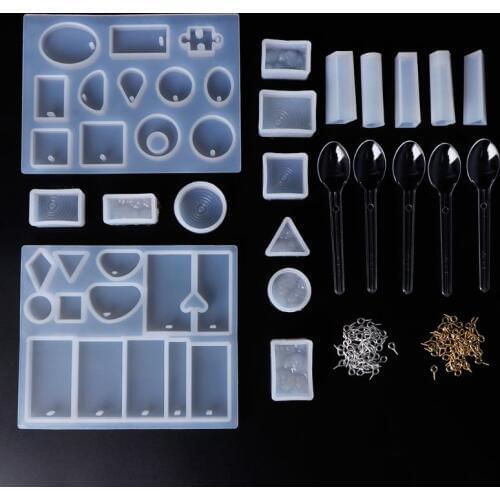 DIY Jewelry Set Mirror Epoxy Mold, Pendant, Earrings, Mobile Phone Chain Jewelry Accessories Mould