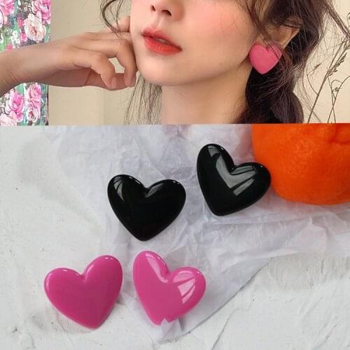 Love exaggerated earrings new non-pierced earrings female temperament all-match Japanese and Korean ear clip accessories