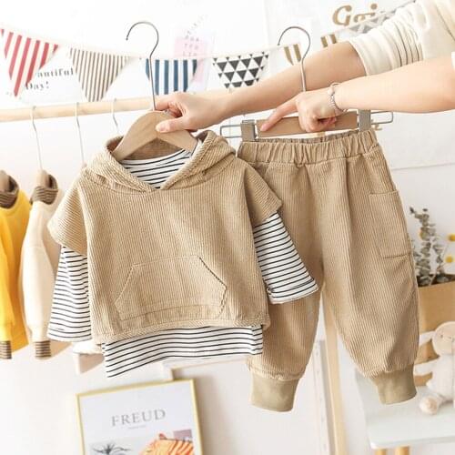 Girls Winter Clothes Thick Warm Girls Clothing Corduroy Kids Clothes Girls Striped Costumes For Children