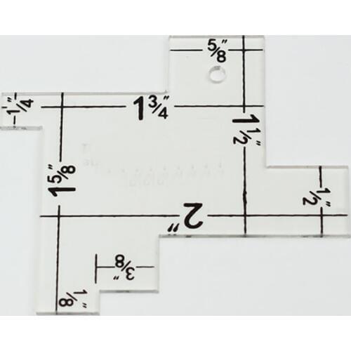 2019 1pcs Inch Mark Hand Patchwork Measuring Thickness Ruler Plastic Manual Dedicated DIY Sewing Tools 5601 New Arrival