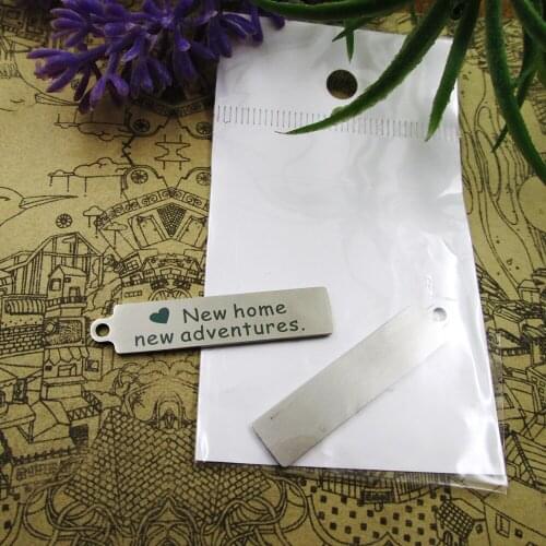 20pcs--"New home new adventures"stainless steel charms more style for choosing DIY Charms