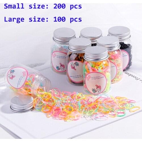 100/200Pcs Colorful Disposable Elastic Bands Natural Rubber Band Home Food Kid Hair Package Office Rubber Brands