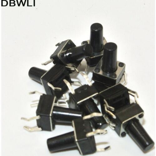 1000PCs 6x6xH10mm 4pin Tactile Push Button Switch DIP 4P Micro Switch Momentary Tact Switch