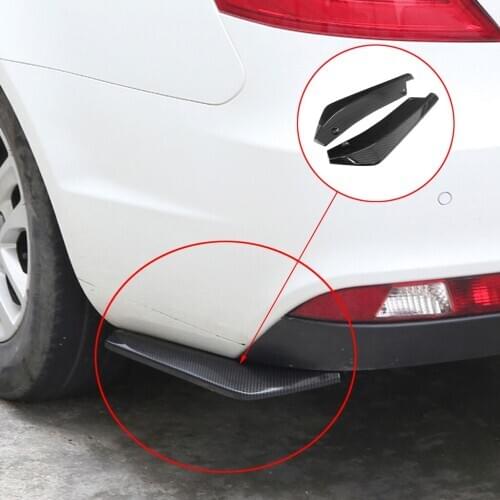 2x Carbon Fiber Car Body Rear Bumper Spoilers Lip Splitter Kit Moulding Trim