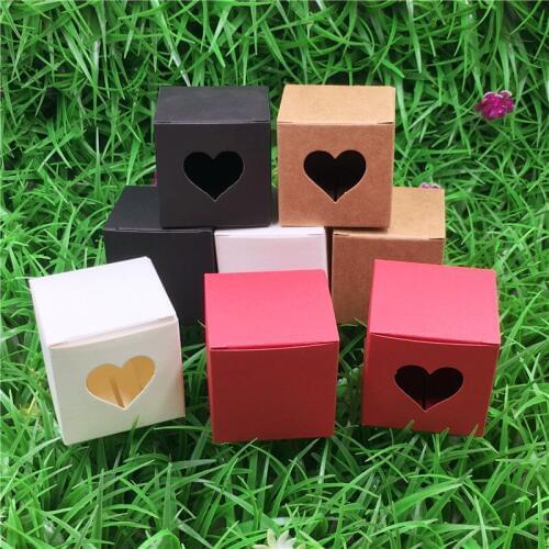 30Pcs/Lot 5x5x5cm Candy Colorful Lovely Mini Gifts Box Carton For Storage Women`s Cosmetic Lipstick Jewelry Accessory Chocolates
