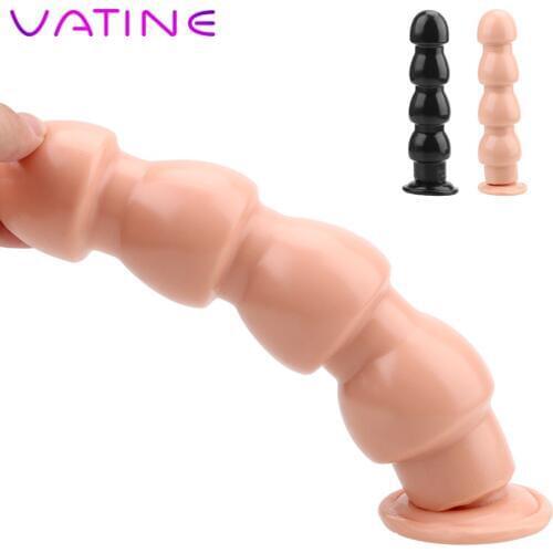 VATINE Huge Anal Plugs Silicone Large Butt Plugs Sexshop 9 Inches Anal Balls Dilator Anal with Sucker Anal Sex Toys for Women