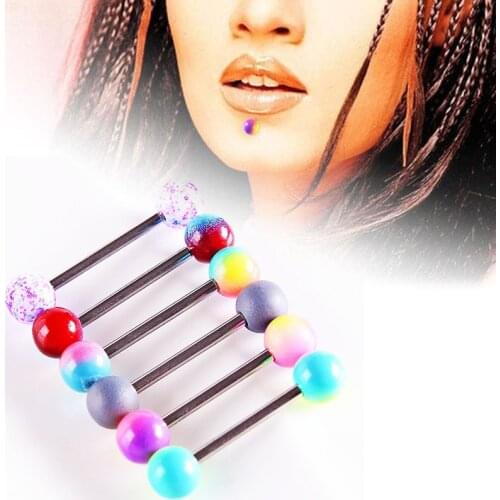 6/8/16/20Pcs Rvs Tong Piercing Ring Mix Tong Barbell Lot Ear Tepel Piercing Ring Mode pircing Lengua Lote