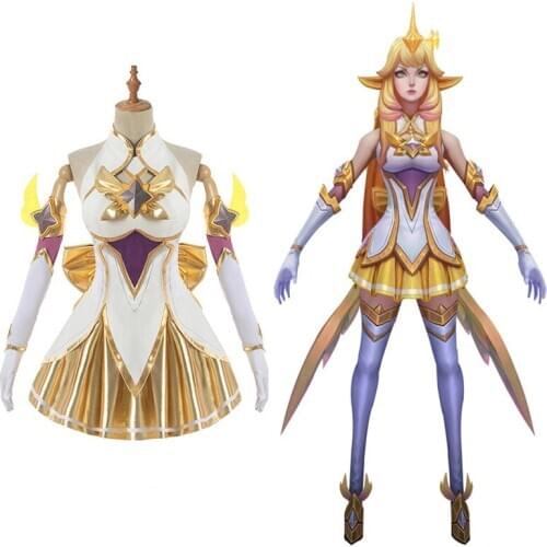 LOL Game League of Legends Soraka Women The Guarder of Stars Halloween Outfit Fullset Jumpsuit Christmas Party Anime Shows