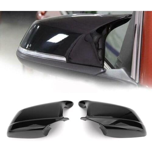 Topteng Pair Door Side Wing Mirror Cover Cap Black For BMW 5 Series F10/F11/F18 Pre-LCI 2011-2013 51167216369 Car Parts