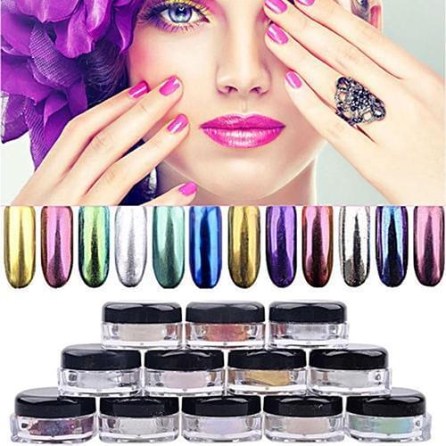Fashion Shinning Mirror Chrome Effect Gorgeous Nail Art Dust Glitter Powder