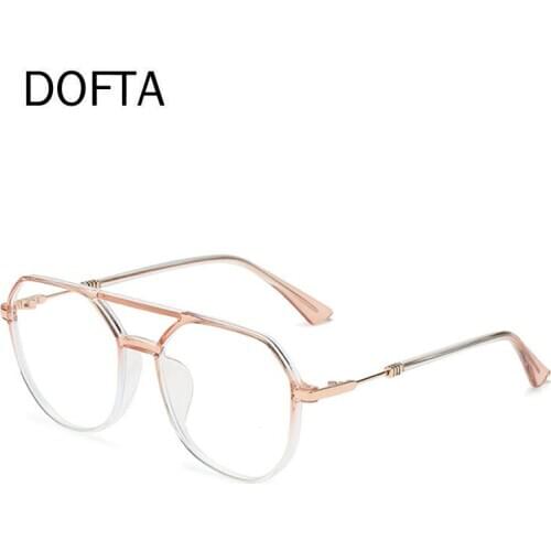 DOFTA Men Optical Myopia Eyeglasses Frame Prescription Frame Women TR90 Polygon Eyewear Anti Blue Light Glasses 5357