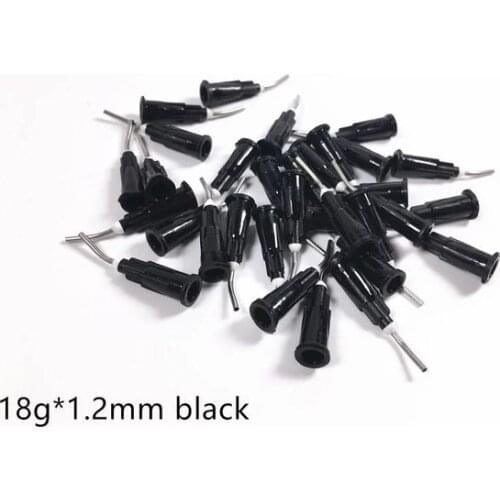 200~5000Pis Dental Pre Bent Flow Dispensing Tips Flowable Needle Delivery Etching Gel Irrigation Composite 18 Gauge Black