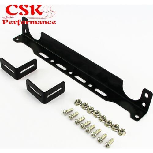 New Universal Mocal Engine 248mm Oil Cooler T6061 Mounting Bracket Kit Black / Silver