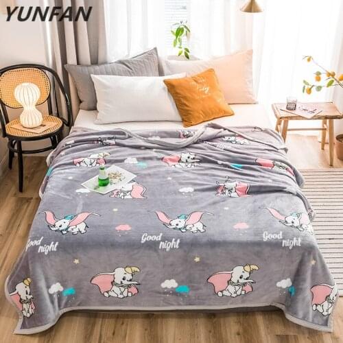 Dumbo blankets fashion quilts twin full queen king boys girls blankets Throw Flannel blanket on Bed/car/sofa cartoon kids rugs