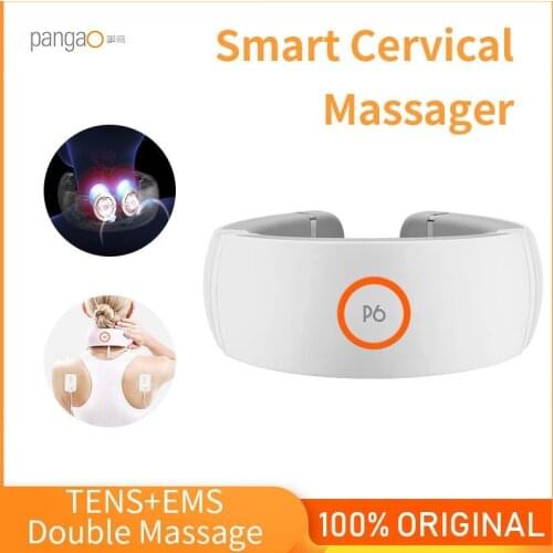 Xiaomi Mijia Pangao Cervical Massager Pulse Back Neck Professional Massager Far Infrared Heating Health Care Relax Work