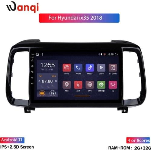 Wanqi Android 8.1 9 inch Car Stereo For Hyundai IX35 2018 GPS Navigation Multimedia Player With USB Bluetooth