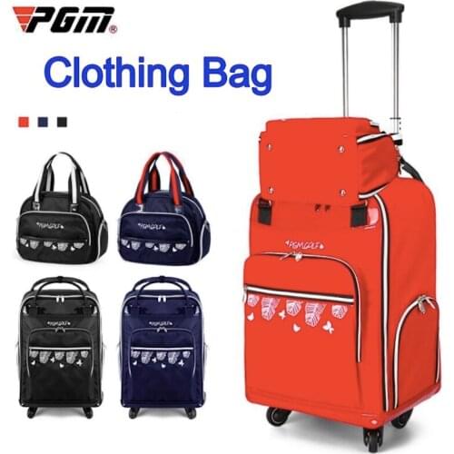 PGM Golf Ladys Clothes Bag Shoe Pack Women Clothing Draw-Bar Box Nylon Waterproof Large Capacity YWB027 Wholesale