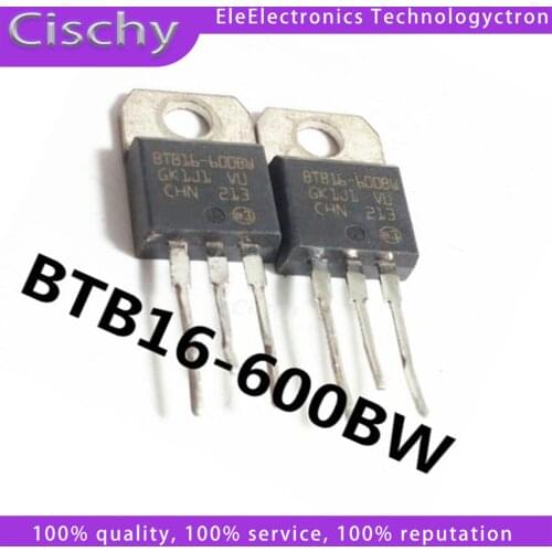 5pcs BTB16-600BW TO220 BTB16-600 TO-220 BTB04-600SL BTB04-600 BTB10-800BW BTB10-800 BTB12-600C BTB12-600 BTB16-700SW BTB16-700