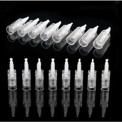 50pcs/lot Cartridge Rotary Micro Needle 9 pin / 12 pin / 36 pin / nano Cartridge Replacement For Derma Pen Micro Tattoo Needles