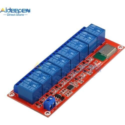 8Channel DC 5V 12V Relay Module Bluetooth Wireless Control Switch for Android Smart Mobile Phone App Control Momentary Interlock