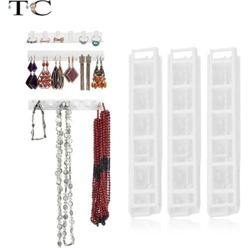 9Pcs/Lot Wall Hanging Shelf Jewelry Necklace Rings Earrings Keys Display Stand Rack Holder Organizer