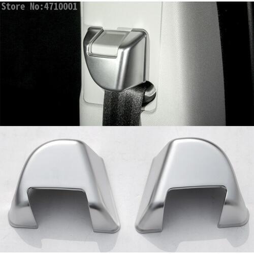 ABS Chrome Seat Safety Belt Cover Button Trim Sticker For Land Rover Range Rover Sport 2014-2017 Car Styling Accessories