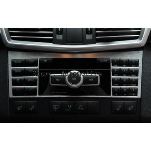 Aluminum Alloy Car CD Button Panel Cover Trim For Mercedes Benz E Class W212 E180 E200 E260 E300 2011- 2015 Car Accessories