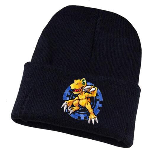 Anime Digimon Adventure Knitted hat Cosplay hat Unisex Print Adult Casual Cotton hat teenagers winter Knitted Cap
