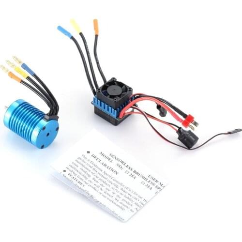 SURPASS HOBBY F540 4370KV Sensorless Brushless Motor With 45A ESC Electric Speed Controller Combo Set For 1/10 RC Car Truck