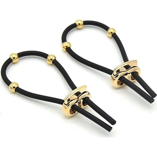 Electro Shock Male Penis Rings Beads Silicone Cock Ring Electric Stimulator Massager Accessories Masturbator Sex Toys for Men