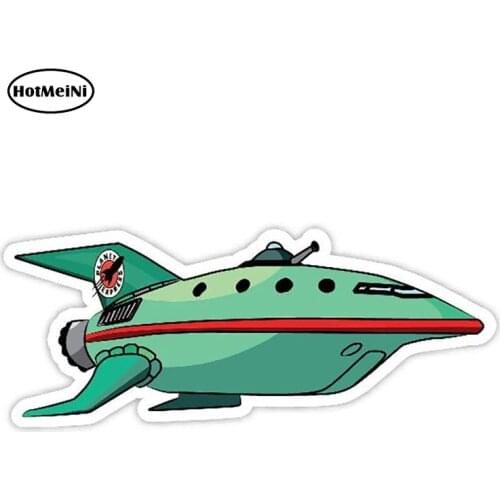 HotMeiNi 13cm X 5.9cm Funny Planet Express Spaceship Decal Cartoon Car Styling Auto Motorcycle Decoration Graphic Car Sticker