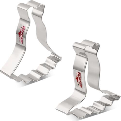 KENIAO Wedding Dress Cookie Cutter For Wedding / Engagement - 2 Piece - Biscuit / Fondant / Pastry Cutters - Stainless Steel