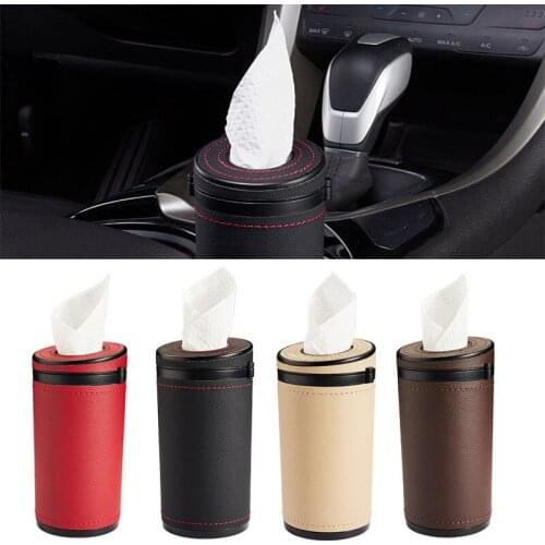 Creative Car Tissue Box Round Paper Tube General Car Interior Decoration Safety Hammer Tissue Cup