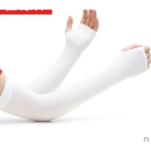 Summer ice sunscreen female sleeves mens driving ice silk sunscreen gloves female anti-UV arm sleeves