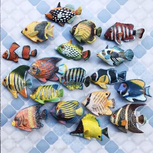 Magnet Home Creative Magnet Fridge Magnet Export Three-dimensional Ocean Fish Resin Magnet Decoration