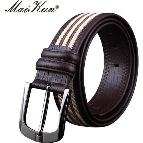 Braided Tactical Canvas Belts for Men High Quality Leather Belt Alloy Pin Buckle Male Strap Military Equipment