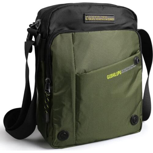 Fashion Men Waterproof Oxford Cloth Zipper Shoulder Bag High Quality Messenger Bags Four Colors Optional