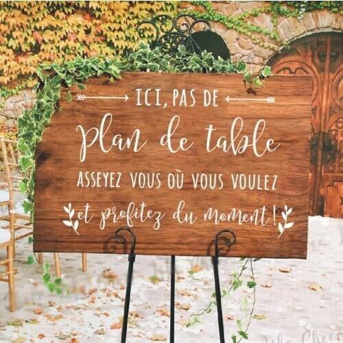 Stickers Wedding Party Sign Decal Plan De Table Decor Texts Vinyl Decals Custom Wedding Welcome Text Sticker French Style Art