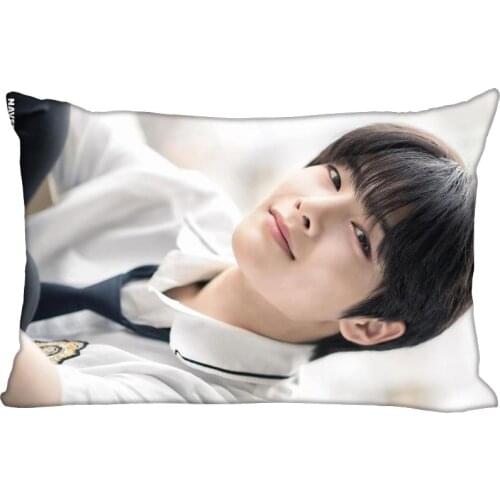 Stray Kids I.N KPOP Pillow Cover Bedroom Home Office Decorative Pillowcase Rectangle Zipper Pillow cases Satin Soft No Fade 0622