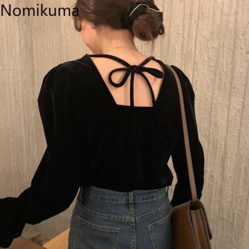Черные блузки Nomikuma China At AliExpress